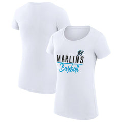 Miami Marlins G-III 4Her by Carl Banks Women's Super-Slim Fit Lightweight Team Graphic T-Shirt - MLB T-shirts