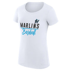 Miami Marlins G-III 4Her by Carl Banks Women's Super-Slim Fit Lightweight Team Graphic T-Shirt - MLB T-shirts