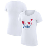 Philadelphia Phillies G-III 4Her by Carl Banks Women's Super-Slim Fit Lightweight Team Graphic T-Shirt - MLB T-shirts