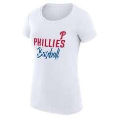 Philadelphia Phillies G-III 4Her by Carl Banks Women's Super-Slim Fit Lightweight Team Graphic T-Shirt - MLB T-shirts