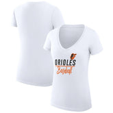 Baltimore Orioles G-III 4Her by Carl Banks Women's Super-Slim Fit Lightweight Team Graphic V-Neck T-Shirt - MLB T-shirts