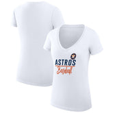 Houston Astros G-III 4Her by Carl Banks Women's Super-Slim Fit Lightweight Team Graphic V-Neck T-Shirt - MLB T-shirts