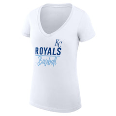 Kansas City Royals G-III 4Her by Carl Banks Women's Super-Slim Fit Lightweight Team Graphic V-Neck T-Shirt - MLB T-shirts