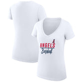 Los Angeles Angels G-III 4Her by Carl Banks Women's Super-Slim Fit Lightweight Team Graphic V-Neck T-Shirt - MLB T-shirts
