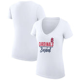 St. Louis Cardinals G-III 4Her by Carl Banks Women's Super-Slim Fit Lightweight Team Graphic V-Neck T-Shirt - MLB T-shirts