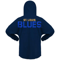 St. Louis Blues Fanatics Women's Jersey Lace-Up V-Neck Long Sleeve Hoodie T-Shirt - NHL T-shirts