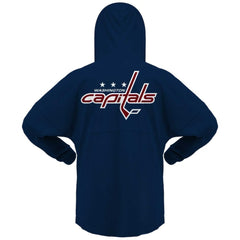 Washington Capitals Fanatics Women's Jersey Lace-Up V-Neck Long Sleeve Hoodie T-Shirt - NHL T-shirts