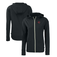 Cincinnati Reds Cutter & Buck Women's Daybreak Eco Recycled Full-Zip Hoodie - MLB Hoodies