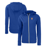 New York Mets Cutter & Buck Women's Daybreak Eco Recycled Full-Zip Hoodie - MLB Hoodies