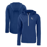 Kansas City Royals Cutter & Buck Women's Daybreak Eco Recycled Half-Zip Hoodie - MLB Hoodies