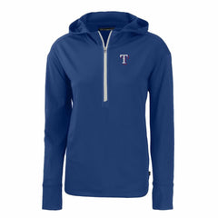 Texas Rangers Cutter & Buck Women's Daybreak Eco Recycled Half-Zip Hoodie - MLB Hoodies
