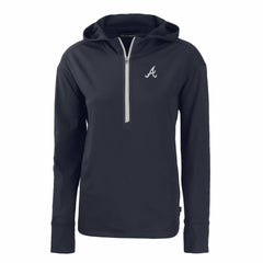 Atlanta Braves Cutter & Buck Women's Daybreak Eco Recycled Half-Zip Hoodie - MLB Hoodies