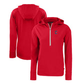 Cleveland Guardians Cutter & Buck Women's Daybreak Eco Recycled Half-Zip Hoodie - MLB Hoodies