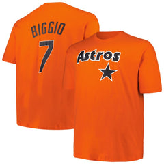 Craig Biggio Houston Astros Profile Big & Tall Cooperstown Collection Player Name & Number T-Shirt - MLB T-shirts
