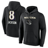 Baltimore Ravens Lamar Jackson Team Wordmark Pullover Hoodie | NFL Sale