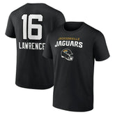 Jacksonville Jaguars Trevor Lawrence Team Wordmark Name & Number T-Shirt | NFL Sale
