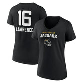 Jacksonville Jaguars Trevor Lawrence Women's Team Wordmark Name & Number V-Neck T-Shirt | NFL Online