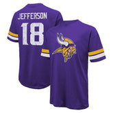 Minnesota Vikings Justin Jefferson Majestic Threads Name & Number Oversized Fit T-Shirt | NFL Sale