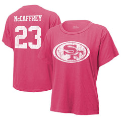 San Francisco 49ers Christian McCaffrey Majestic Threads Women's Name & Number T-Shirt | NFL Online