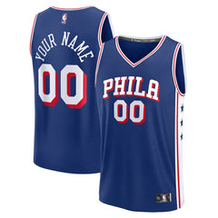 Blue Philadelphia 76ers Fast Break Custom Jersey | NBA
