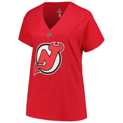 Jack Hughes New Jersey Devils Fanatics Women's Plus Size Name & Number T-Shirt - NHL T-shirts