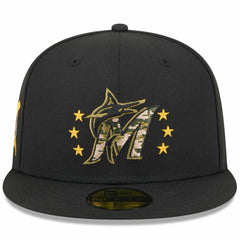 Miami Marlins New Era 2024 Armed Forces Day On-Field 59FIFTY Fitted Hat - MLB Hats