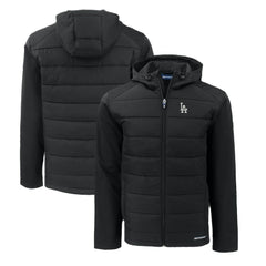 Los Angeles Dodgers Cutter & Buck Evoke Hybrid Eco Softshell Recycled Full-Zip Hoodie - MLB Hoodies