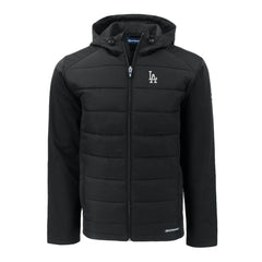 Los Angeles Dodgers Cutter & Buck Evoke Hybrid Eco Softshell Recycled Full-Zip Hoodie - MLB Hoodies