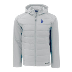 Los Angeles Dodgers Cutter & Buck Evoke Hybrid Eco Softshell Recycled Full-Zip Hoodie - MLB Hoodies
