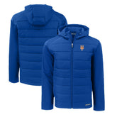 New York Mets Cutter & Buck Evoke Hybrid Eco Softshell Recycled Full-Zip Hoodie - MLB Hoodies