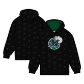 Black Dallas Mavericks Hardwood Classics Allover Print Pullover Hoodie sale | NBA