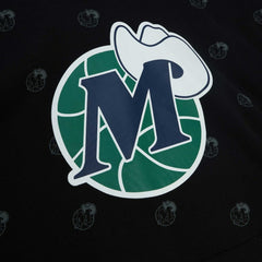 Black Dallas Mavericks Hardwood Classics Allover Print Pullover Hoodie sale | NBA