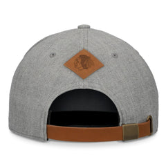 Chicago Blackhawks Fanatics Elements A-Frame Leather Strapback Hat - NHL Hats