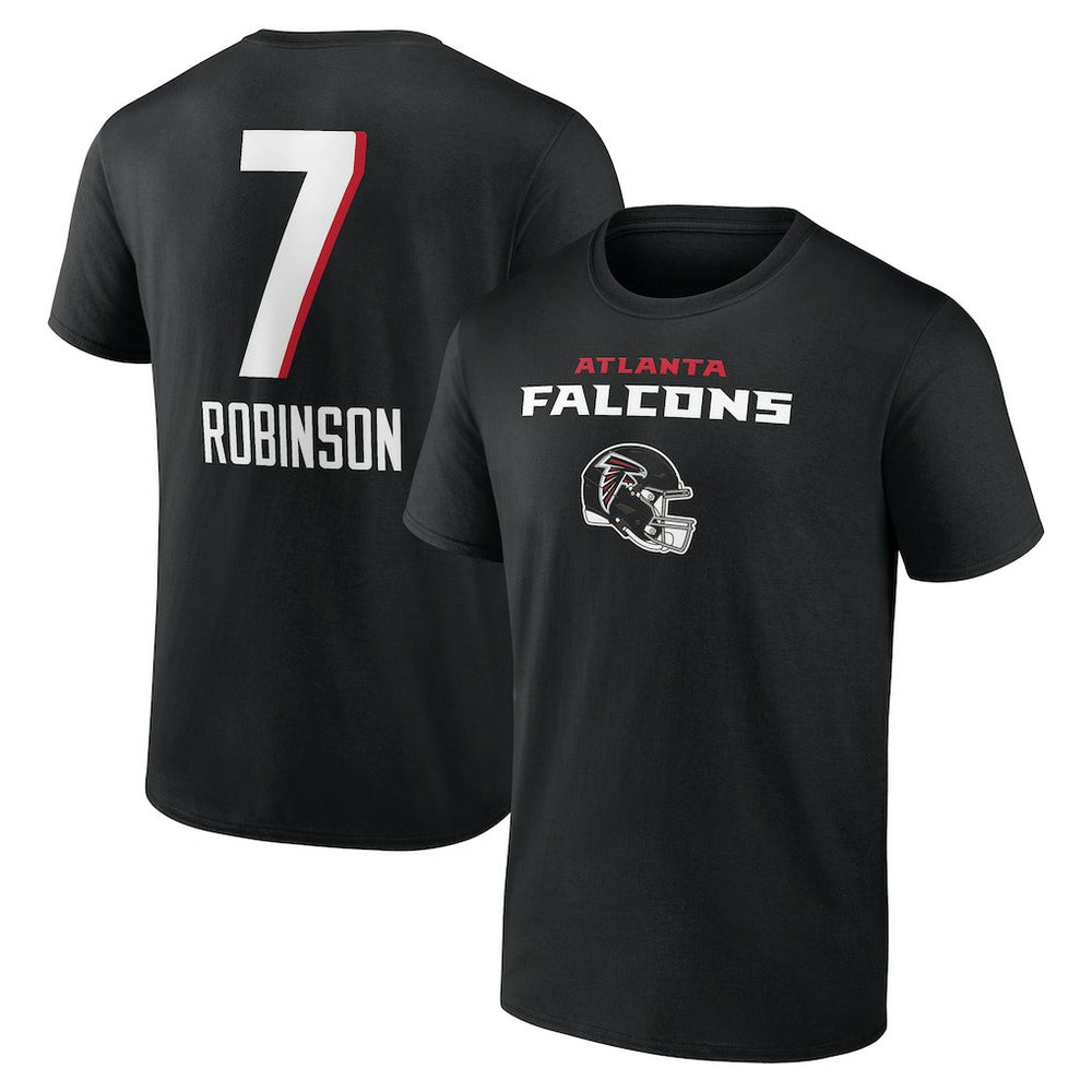 Atlanta Falcons Bijan Robinson Team Wordmark Name & Number T-Shirt | NFL Online