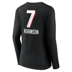 Atlanta Falcons Bijan Robinson Women's Team Wordmark Name & Number Long Sleeve V-Neck T-Shirt | NFL New