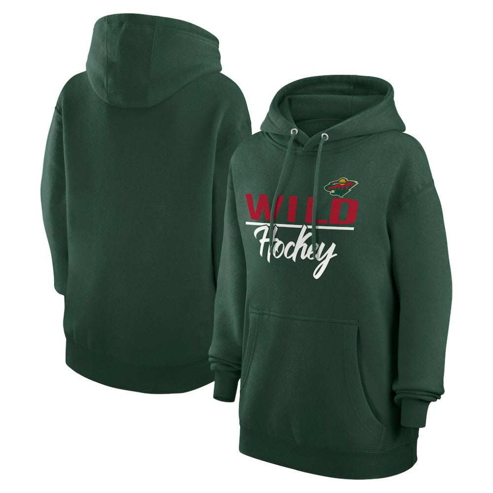 Minnesota Wild G-III 4Her by Carl Banks Women's Team Sport Tri-Blend Fleece Hoodie - NHL Hoodies