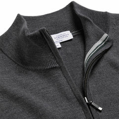 New York Jets Charles Tyrwhitt Merino Quarter-Zip Pullover Sweater | NFL Online