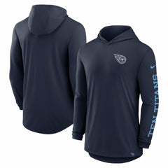 Tennessee Titans Blitz Tri-Blend Dri-FIT Long Sleeve Hoodie T-Shirt | NFL Outlet