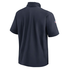 Chicago Bears 2024 Sideline Coach Short Sleeve Half-Zip Hoodie Jacket | NFL New