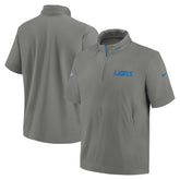Detroit Lions 2024 Sideline Coach Short Sleeve Half-Zip Hoodie Jacket | NFL Near me