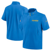 Los Angeles Chargers 2024 Sideline Coach Short Sleeve Half-Zip Hoodie Jacket | NFL Sale