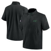 New York Jets 2024 Sideline Coach Short Sleeve Half-Zip Hoodie Jacket | NFL Near me