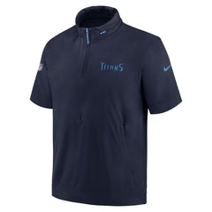 Tennessee Titans 2024 Sideline Coach Short Sleeve Half-Zip Hoodie Jacket | NFL Discount