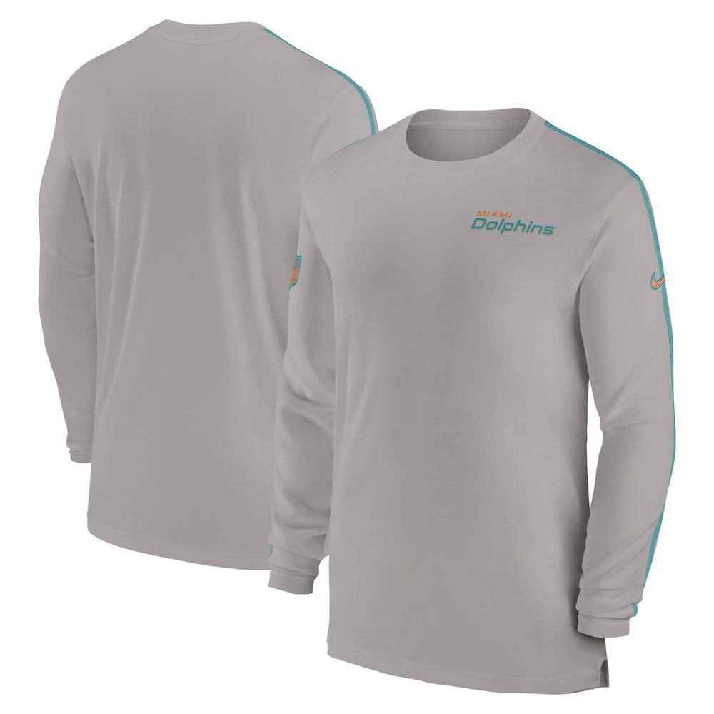 Miami Dolphins Sideline Coach UV Performance Long Sleeve T-Shirt | NFL Outlet