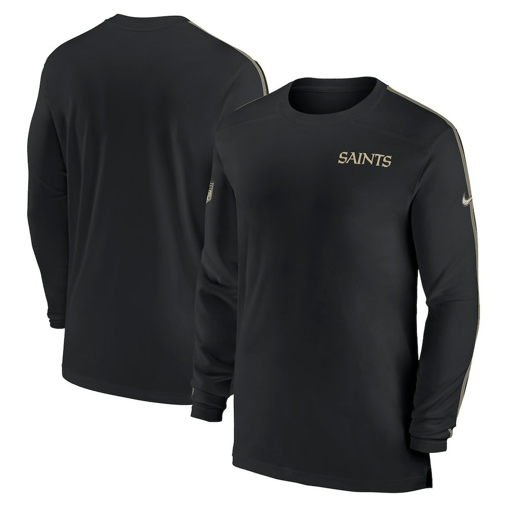New Orleans Saints Sideline Coach UV Performance Long Sleeve T-Shirt | NFL New