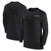 New Orleans Saints Sideline Coach UV Performance Long Sleeve T-Shirt | NFL New