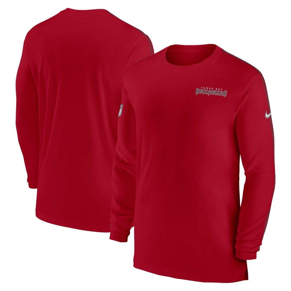 Tampa Bay Buccaneers Sideline Coach UV Performance Long Sleeve T-Shirt | NFL Hot