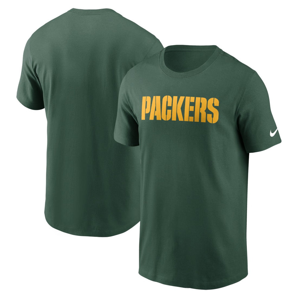 Green Bay Packers Primetime Wordmark Essential T-Shirt | NFL Outlet