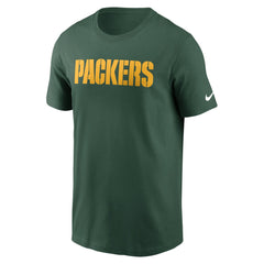 Green Bay Packers Primetime Wordmark Essential T-Shirt | NFL Outlet