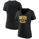 Boston Bruins Women's Slapshot V-Neck T-Shirt - NHL T-shirts